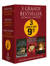 copertina 3 grandi bestseller. Intrighi e misteri (La torre maledetta dei templari - Cospirazione Monna Lisa - Il custode dei 99 manoscritti)
