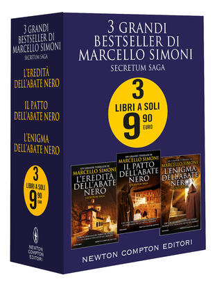 copertina 3 grandi bestseller di Marcello Simoni. Secretum Saga