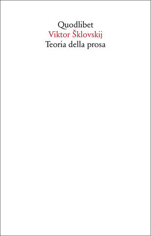 copertina Teoria della prosa
