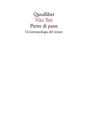 copertina Pietre di pane. Un'antropologia del restare. Nuova ediz.