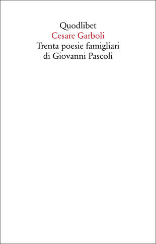 copertina Trenta poesie famigliari di Giovanni Pascoli