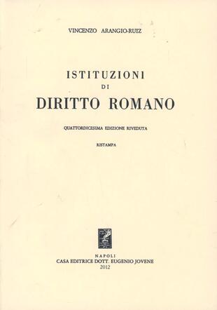 copertina Istituzioni di diritto romano