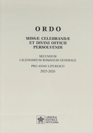 copertina Ordo missae celebrandae et divini officii persolvendi 2025-2026