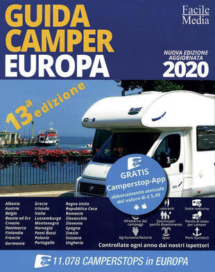 copertina Guida camper Europa 2020. Con app
