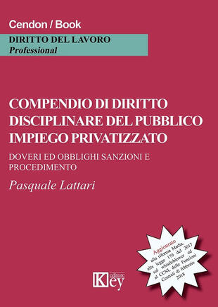 copertina Compendio di diritto disciplinare del pubblico impiego privatizzato