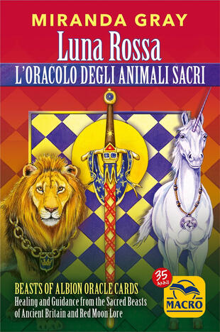 copertina Luna Rossa. L'oracolo degli animali sacri. Beasts of albion oracle cards