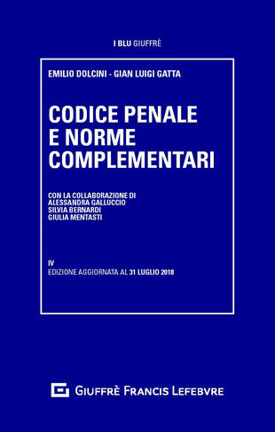 copertina Codice penale e norme complementari