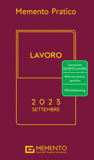 copertina Memento lavoro 2023