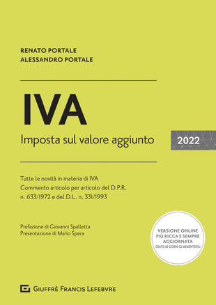 copertina IVA. Imposta sul valore aggiunto 2022
