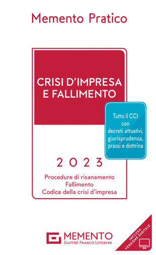copertina Memento pratico. Crisi d'impresa e fallimento 2023