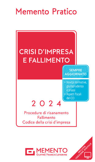 copertina Memento pratico. Crisi d'impresa e fallimento 2024