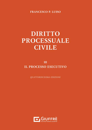 copertina Diritto processuale civile. Vol. 3: Il processo esecutivo
