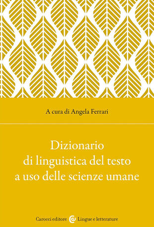 copertina Dizionario di linguistica del testo a uso delle scienze umane