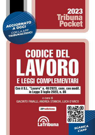 copertina Codice del lavoro e leggi complementari