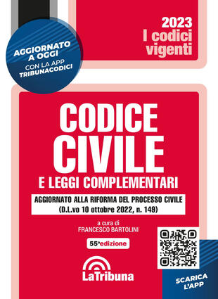 copertina Codice civile e leggi complementari. Con App Tribunacodici