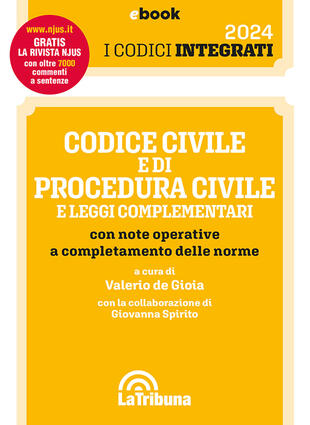 copertina Codice civile e di procedura civile e leggi complementari con note operative a completamento delle norme