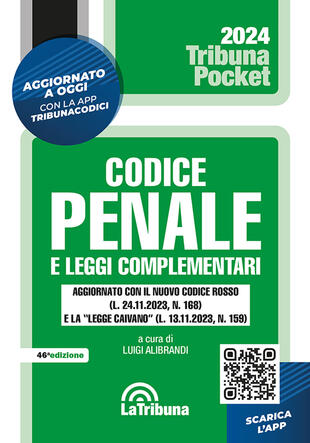copertina Codice penale e leggi complementari. Con App Tribunacodici