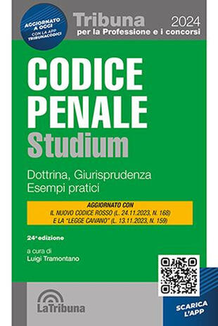 copertina Codice penale Studium. Dottrina, giurisprudenza, esempi pratici. Con App Tribunacodici