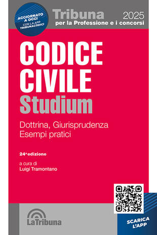 copertina Codice civile Studium. Dottrina, giurisprudenza, schemi, esempi pratici. Con App Tribunacodici