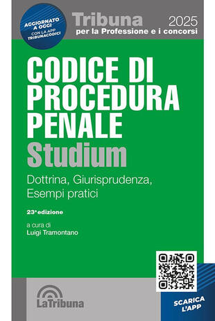 copertina Codice di procedura penale Studium. Dottrina, giurisprudenza, esempi pratici. Con App Tribunaconcorsi