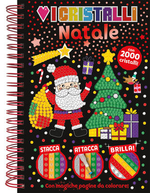 copertina Amo i cristalli. Natale. Ediz. a colori. Con 2000 cristalli colorati