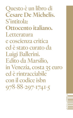 copertina Ottocento italiano. Letteratura e coscienza critica
