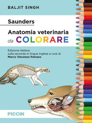 copertina Saunders. Anatomia veterinaria da colorare