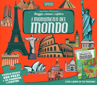 copertina Monumenti del mondo. Viaggia, conosci, esplora. Ediz. a colori. Con puzzle