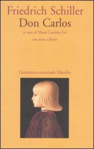 copertina Don Carlos. Testo tedesco a fronte