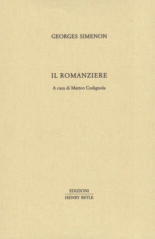 copertina Il romanziere