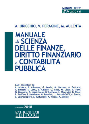 copertina Manuale di scienza delle finanze, diritto finanziario e contabilità pubblica