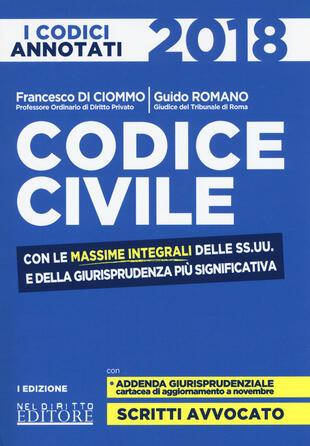 copertina Codice civile. Con le massime integrali delle SS.UU. e della giurisprudenza più significativa
