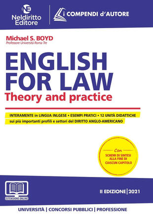 copertina English for law. Theory and practice
