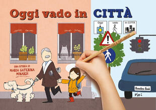 copertina Oggi vado in città. In CAA (Comunicazione Aumentativa Alternativa)