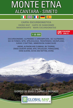 copertina Monte Etna. Carta escursionistica 1:50.000 (cm 97x67)