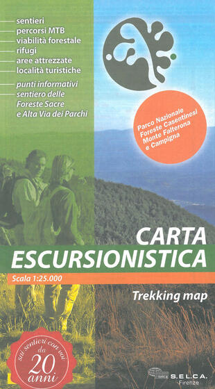 copertina Parco nazionale foreste casentinesi, monte Falterona e Campigna. Carta escursionistica 1:25.000