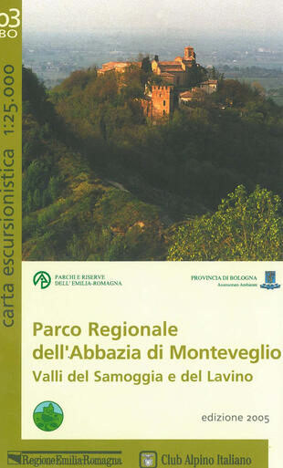 copertina Parco regionale dell'abbazia di Monteveglio. Valli del Samoggia e del Lavino 1:25.000