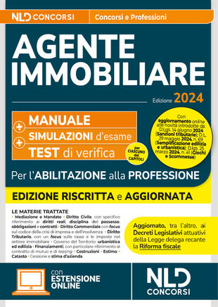 copertina Agente immobiliare. Manuale per la prova di abilitazione e per la professione. Con test di verifica e simulazioni. Con software di simulazione