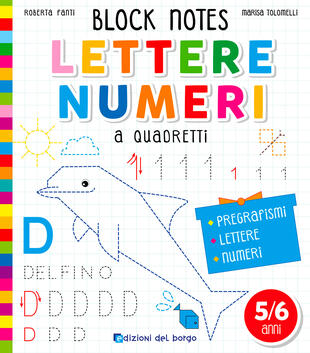 copertina Block notes. Lettere e numeri