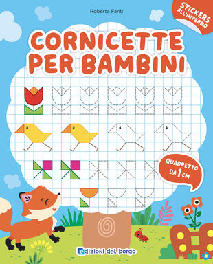 copertina Cornicette per bambini. Quadretto da 1 cm. Con adesivi. Ediz. a colori