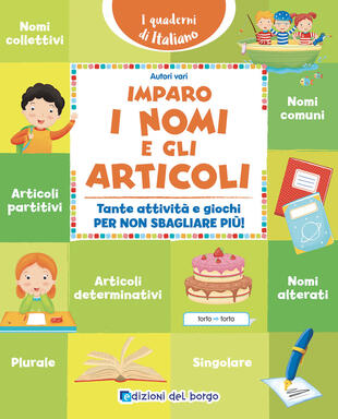 copertina Imparo i nomi e gli articoli. Tante attività e giochi per non sbagliare più!