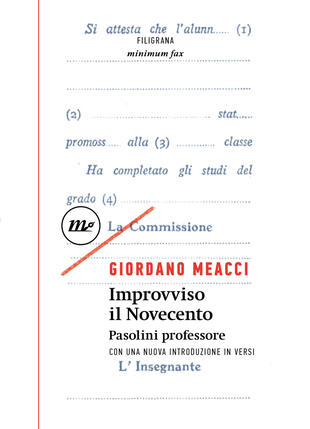 copertina Improvviso il Novecento. Pasolini professore
