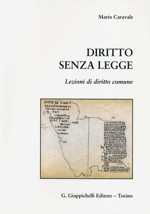 copertina Diritto senza legge. Lezioni di diritto comune