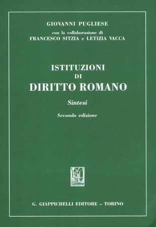 copertina Istituzioni di diritto romano. Sintesi