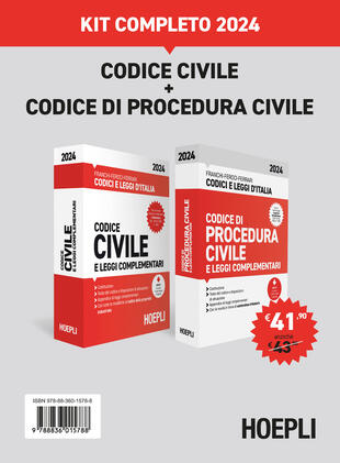 copertina Codice civile+Codice di procedura civile. Kit completo 2024. Con espansione online