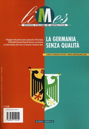copertina Limes. Rivista italiana di geopolitica (2024). Vol. 6: La Germania senza qualità