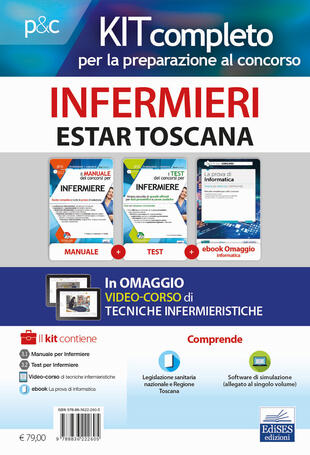 copertina Concorso infermieri ESTAR Toscana. Kit completo per la preparazione al concorso e software di simulazione