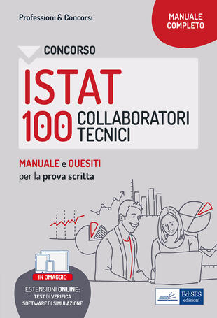 copertina Concorso 100 Collaboratori tecnici Enti di ricerca (CTER) ISTAT. Manuale e quesiti per la prova scritta. Con software di simulazione