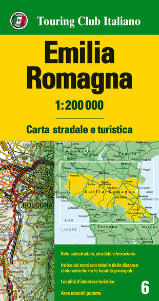 copertina Emilia Romagna 1:200.000. Carta stradale e turistica. Ediz. multilingue