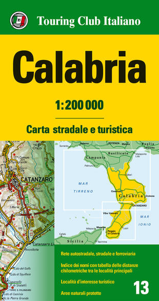 copertina Calabria 1:200.000. Carta stradale e turistica. Ediz. multilingue